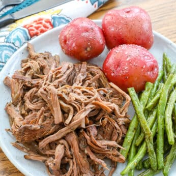 Italian Red Wine Roast Beef is a slow cooker AND an oven roasted favorite!