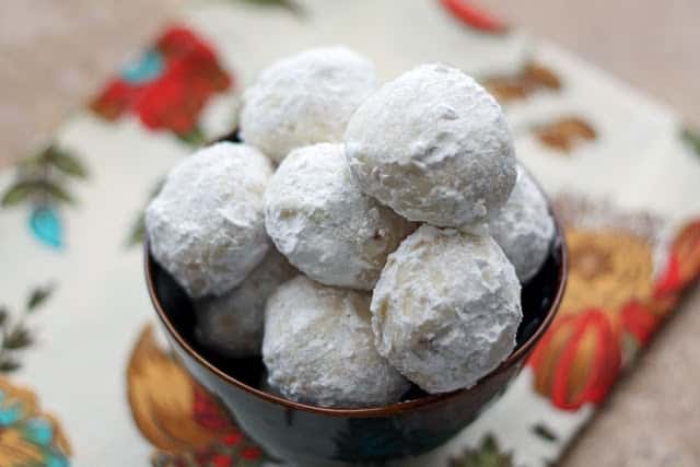 Mexican Wedding Cookies - get the recipe at barefeetinthekitchen.com