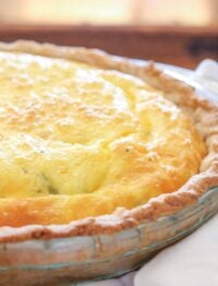Hearty, cheesy quiche with green chile