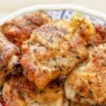 close up of chicken with Italian seasonings
