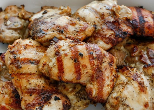 Beer and Garlic Marinade for Grilled Chicken - get the recipe at barefeetinthekitchen.com