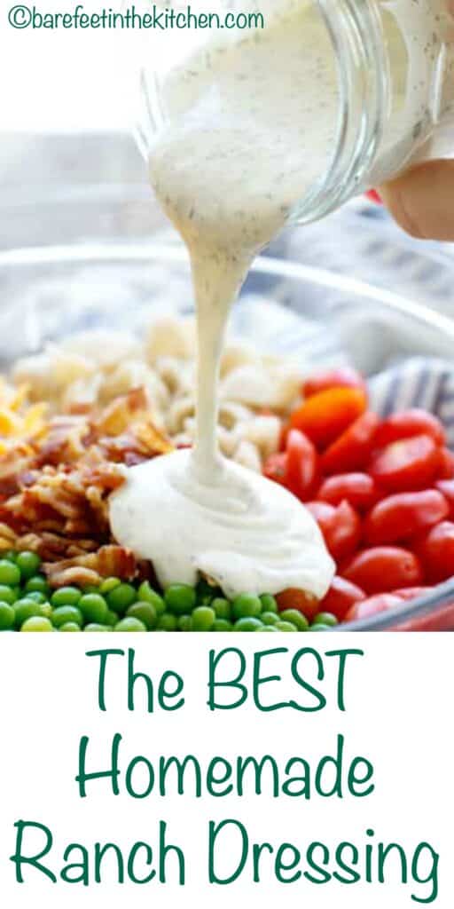The BEST Homemade Ranch Salad Dressing Recipe #ranchdressing #ranch #saladdressing #salad