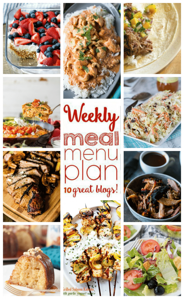 Weekly Meal Plan for July 25 - July 31 | barefeetinthekitchen.com