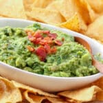 Best Ever Roasted Garlic Guacamole with Bacon