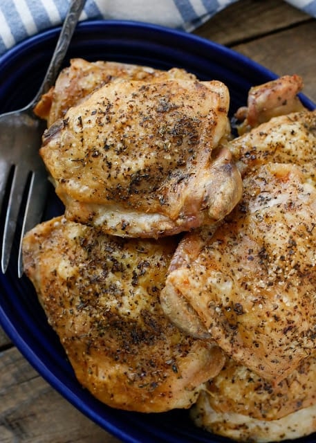 Crispy Italian Oven Chicken is the easiest chicken you'll ever make! get the recipe at barefeetinthekitchen.com
