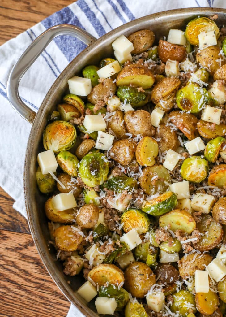Brussels with Potatoes is a mouthwatering combination!