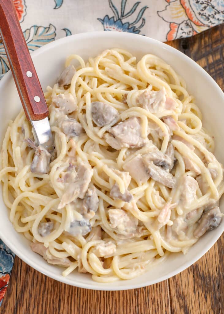 Kids and adults alike love this chicken tetrazzini