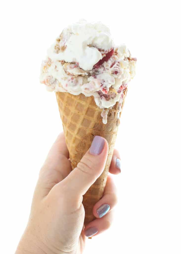Strawberry Crisp Ice Cream - heck yes!