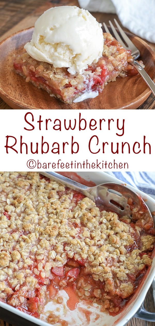 Strawberry Rhubarb Crunch | Barefeet in the Kitchen