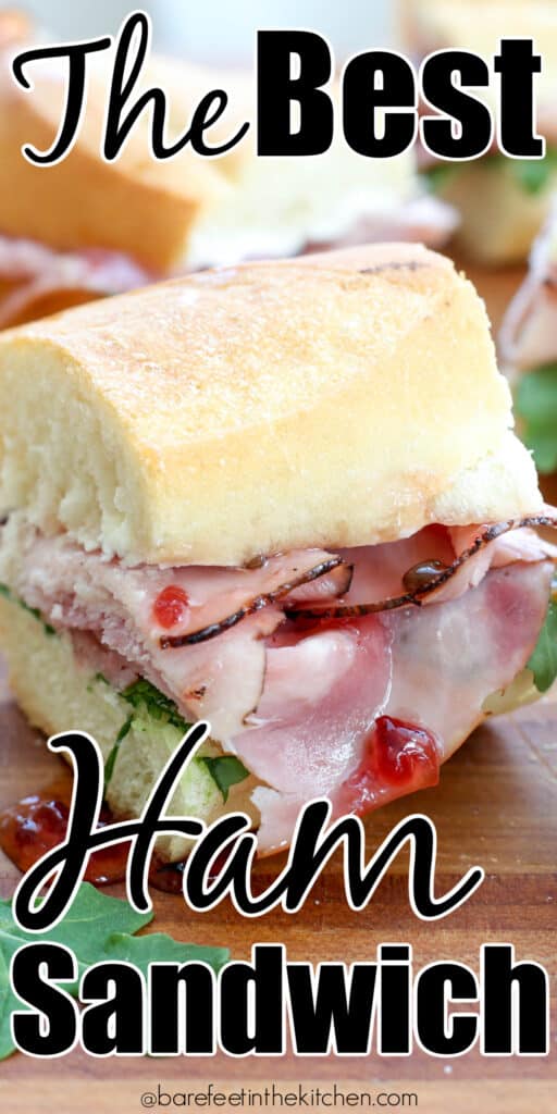 This ham sandwich makes me so happy! Not only can you make a casual lunch, but you can also make one dish at a time for a party!