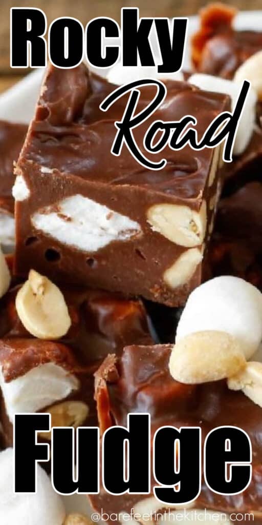 Rocky Road Fudge is a must for your holiday treat table or gift boxes this year.