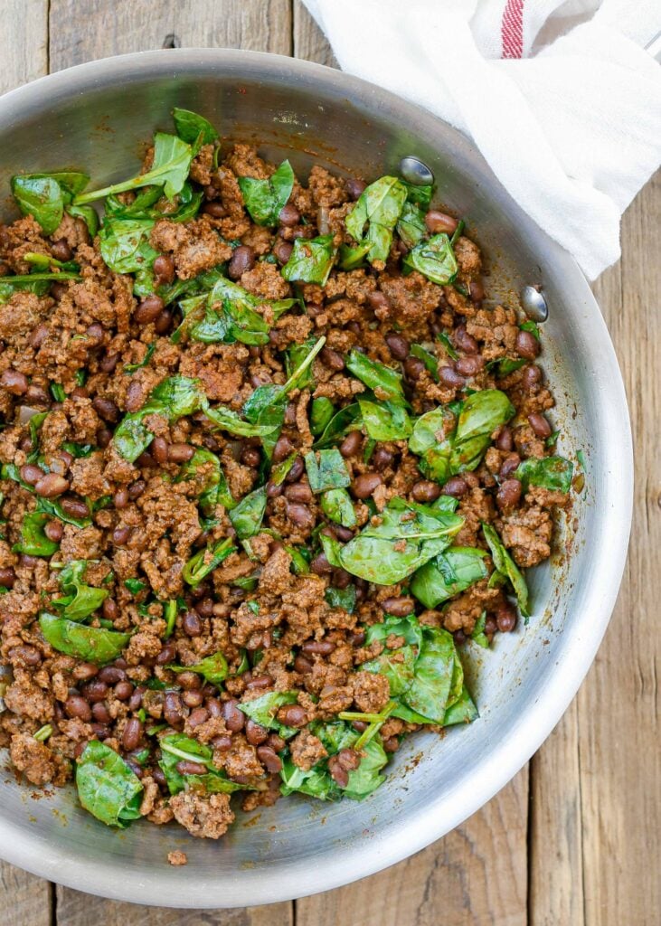 Ground Beef and Spinach