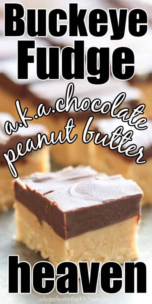 Buckeye Fudge is chocolate peanut butter HEAVEN!