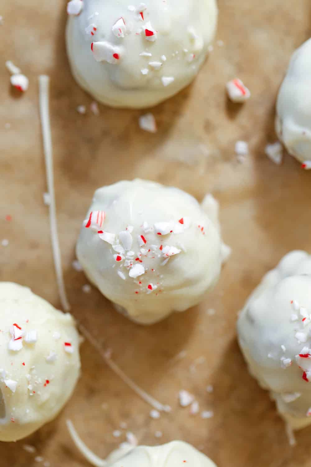 Peppermint Bark Cake Balls are a holiday favorite!