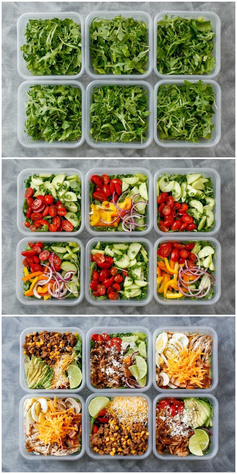 Come mangiare l'insalata tutti i giorni e MI PIACE!  ottieni tutti i suggerimenti e le ricette per la preparazione dei pasti a base di insalata su barefeetinthekitchen.com