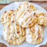 maple cookies on white plate on wooden table - 9