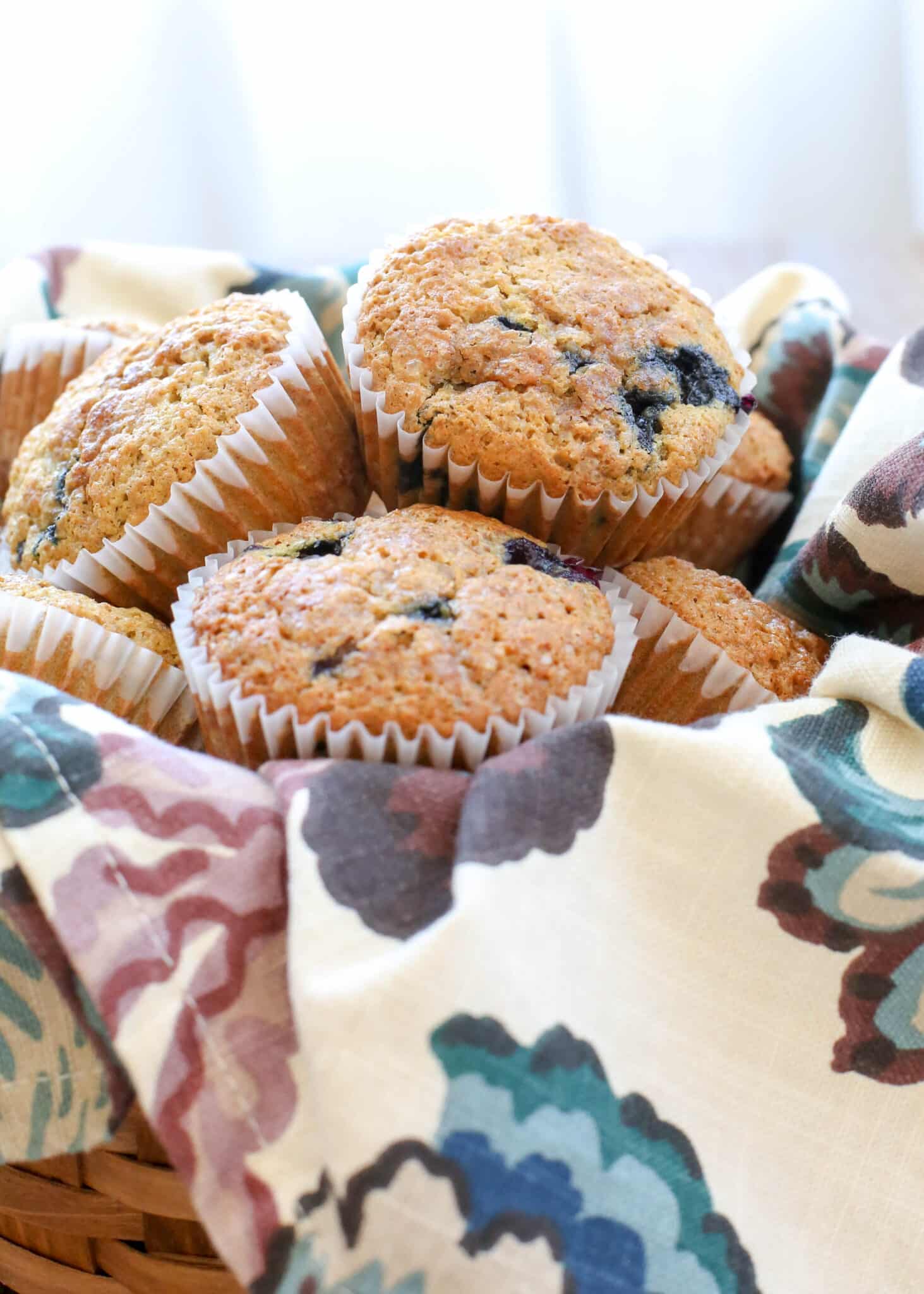 Blueberry Bran Muffins - Barefeet in the Kitchen