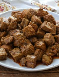 Indian Steak Bites - get the recipe at barefeetinthekitchen.com