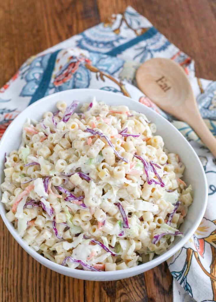 This Coleslaw Pasta Salad is a favorite already!