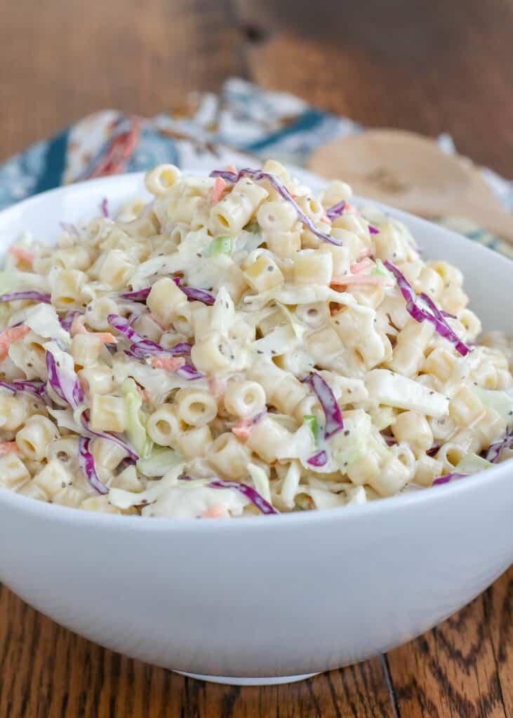 Pasta Salad + Coleslaw? Yes, please! You're going to love this.