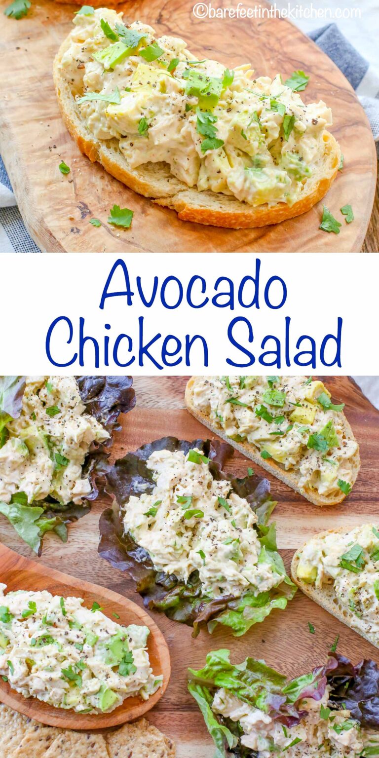 Avocado Chicken Salad - Barefeet in the Kitchen