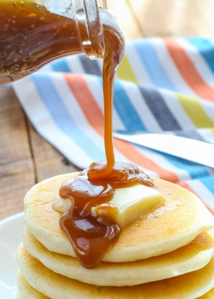 Buttermilk syrup is a must for a pancake breakfast!