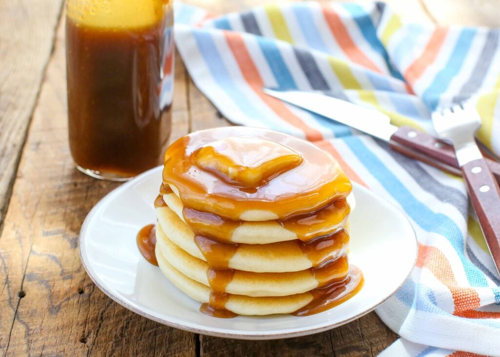 Buttermilk syrup is a must for breakfast with pancakes or waffles!