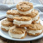 Homemade Ice Cream Cookie Sandwiches will disappear almost as fast as you can make them! get the recipe at barefeetinthekitchen.com