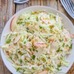 Apple Coleslaw with sweet and spicy crunch
