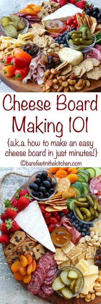 Cheese Board Making 101 - get all the ingredients and directions at barefeetinthekitchen.com