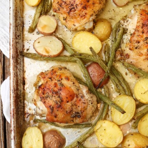 Sheet Pan Chicken with Green Beans and Potatoes