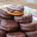 Chocolate Peanut Butter Ritz Cookies - get the recipe at barefeetinthekitchen.com
