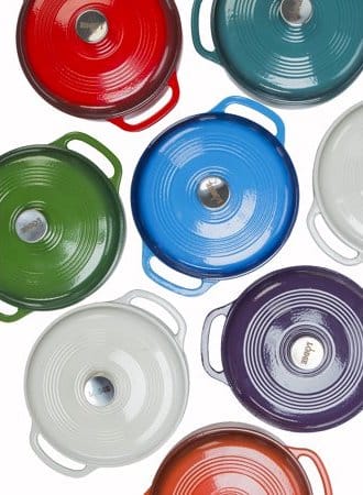Lodge 6 QT Enameled Cast Iron Dutch Oven Giveaway - Enter the giveaway at barefeetinthekitchen.com