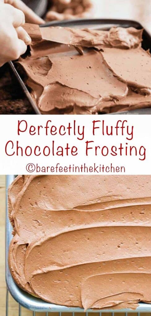 Perfectly fluffy whipped chocolate frosting
