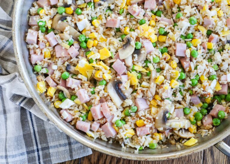 {Better Than Take-Out} Fried Rice with Ham and Vegetables - Barefeet in ...