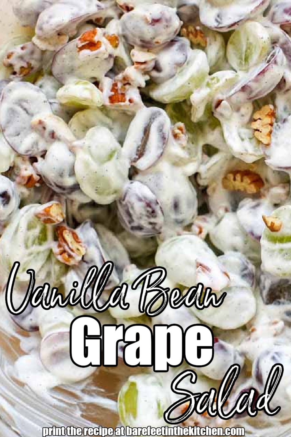 grape salad with vanilla bean dressing