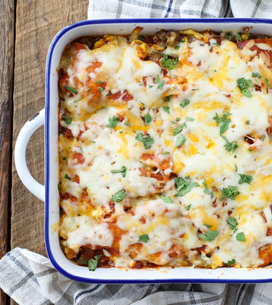 Breakfast Enchiladas - get the recipe in The Weekday Lunches & Breakfasts Cookbook