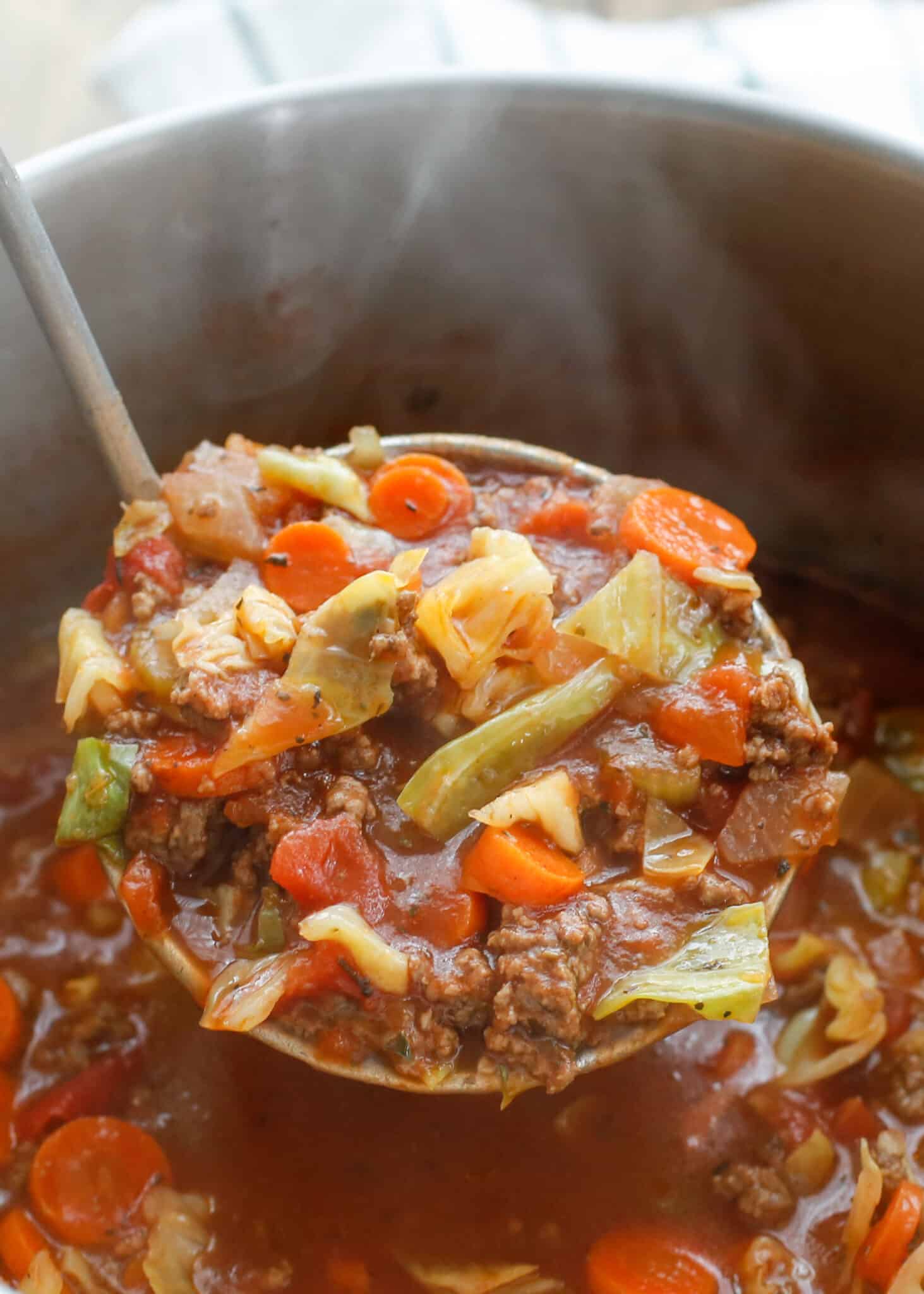 Hearty Italian Vegetable Beef Soup - Barefeet in the Kitchen