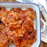 Broiled Chicken with BBQ Sauce is a reader favorite too! find out how we make it at barefeetinthekitchen.com