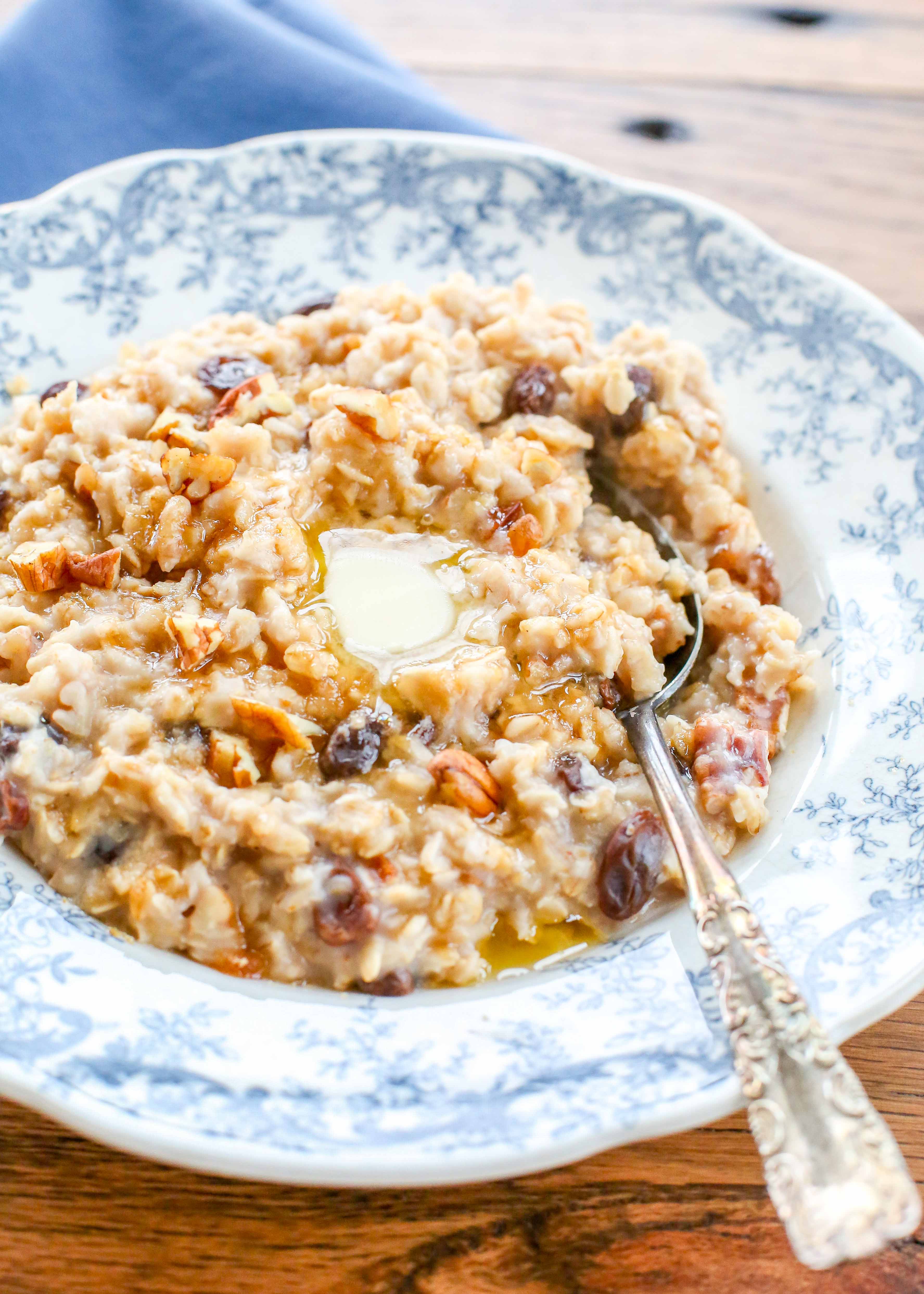 Porridge With Raisins And Creme Fraiche, Recipe