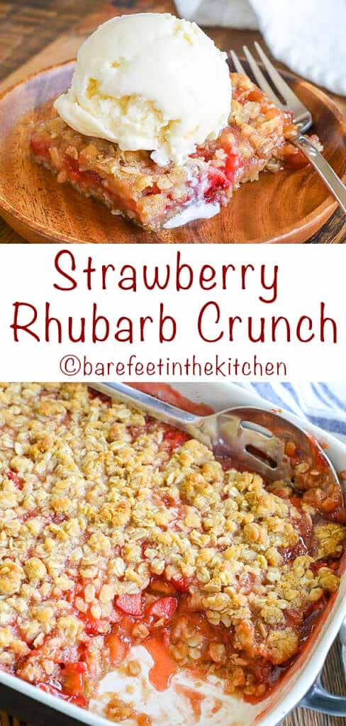 Strawberry Rhubarb Crunch is a favorite anytime we can get our hands on rhubarb!