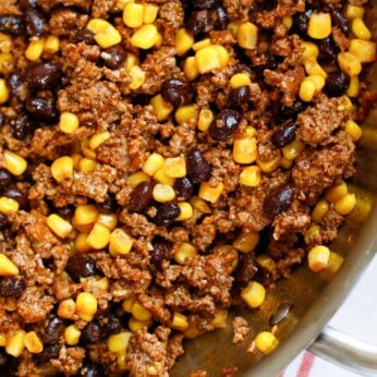 Best Taco Meat with Black Beans and Corn