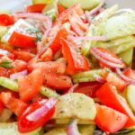 Cucumber Tomato Salad makes the most of the summer's tomatoes