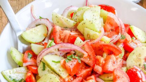 Cucumber Tomato Salads are a classic that everyone loves.