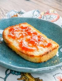 English Muffin Bread with jam