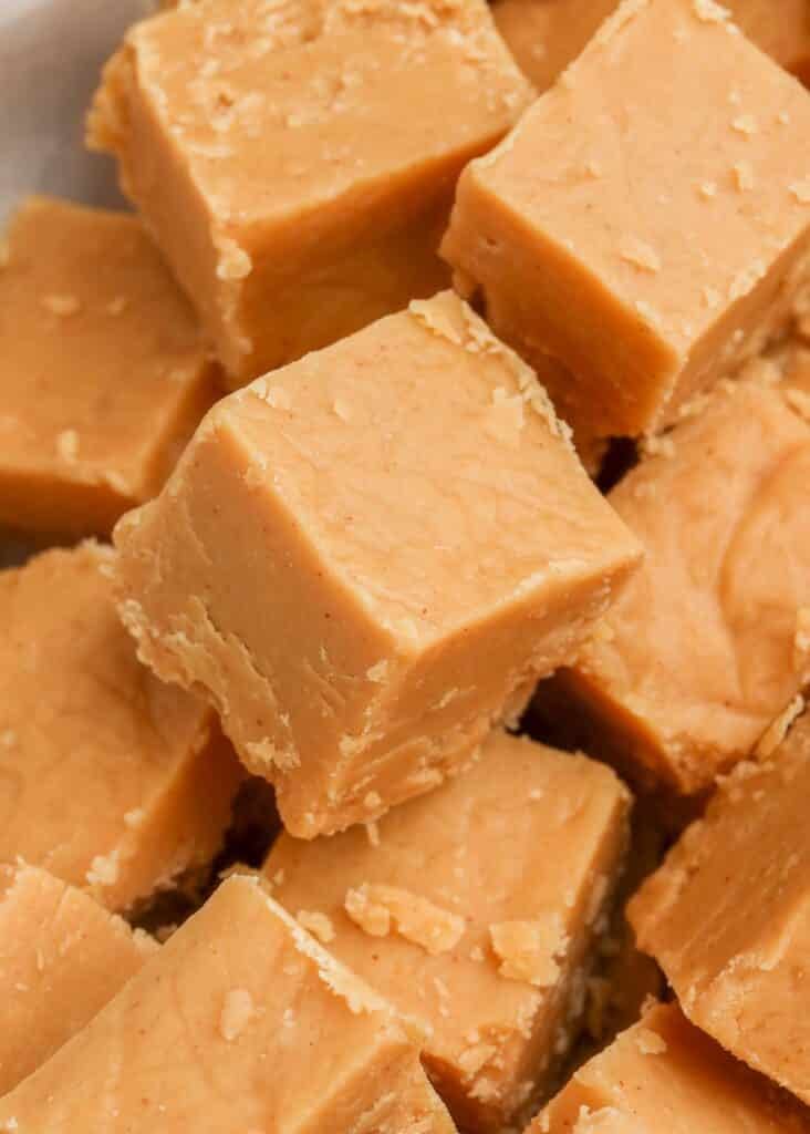 close up photo of peanut butter fudge