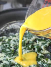 Cheesy Scrambled Eggs with Spinach - aka Power Eggs