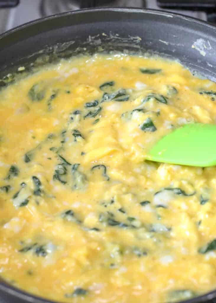 Believe it or not, these Scrambled Eggs with Spinach are a kid favorite!