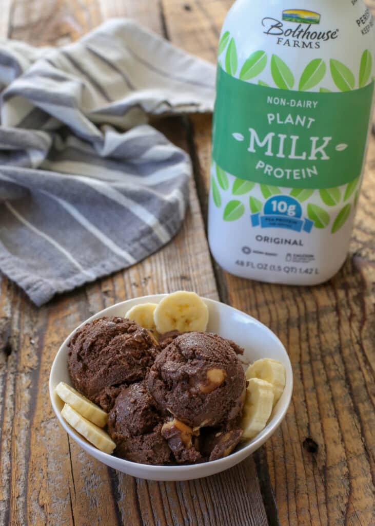 Chocolate Peanut Butter Chunk Ice Cream is accidentally vegan and absolutely delicious! - get the recipe at barefeetinthekitchen.com 