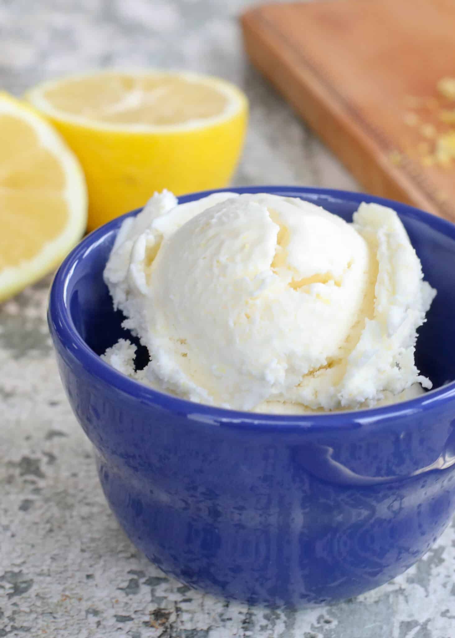 Lemon Ice Cream - Barefeet in the Kitchen